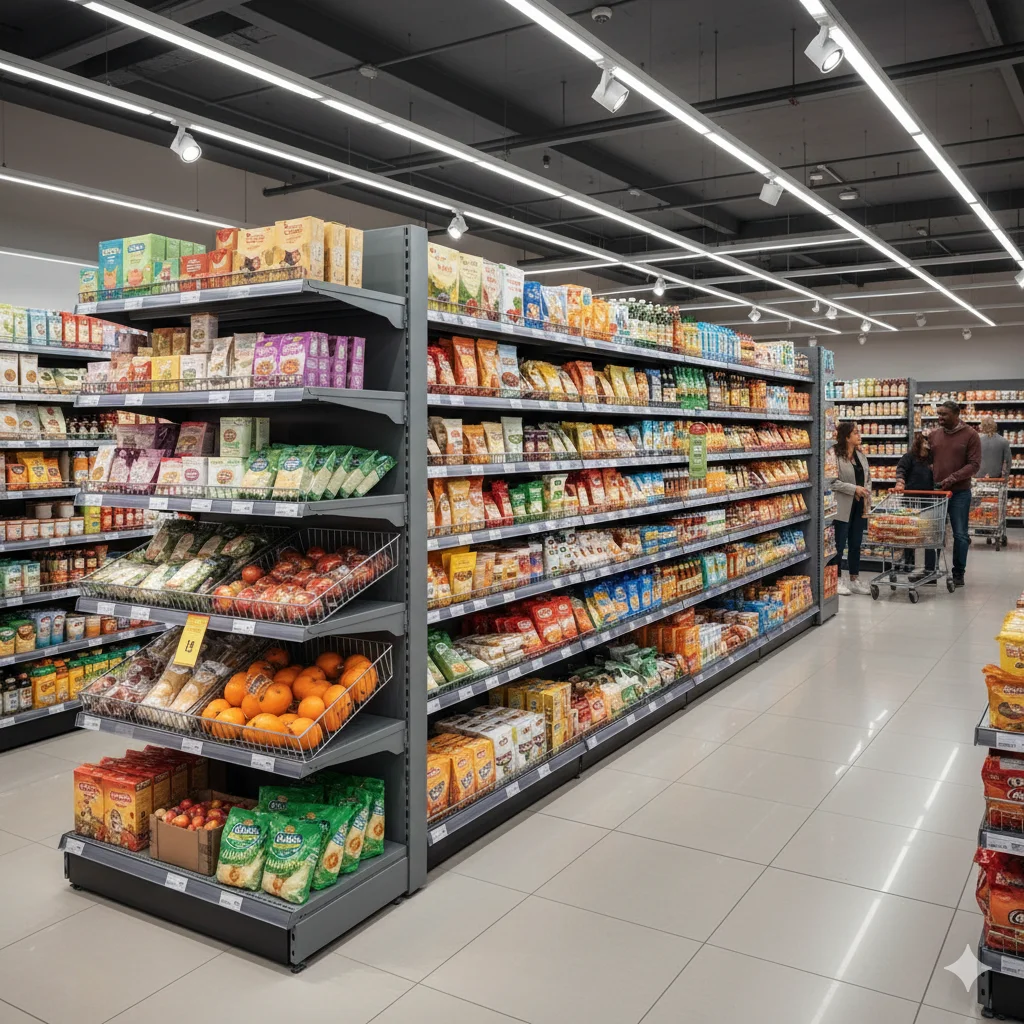 supermarket racks